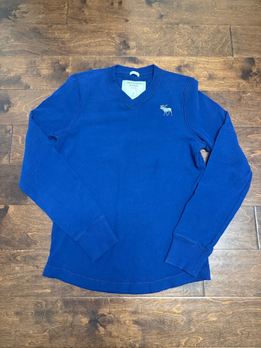 Abercrombie & Fitch Royal Blue V-Neck Sweater